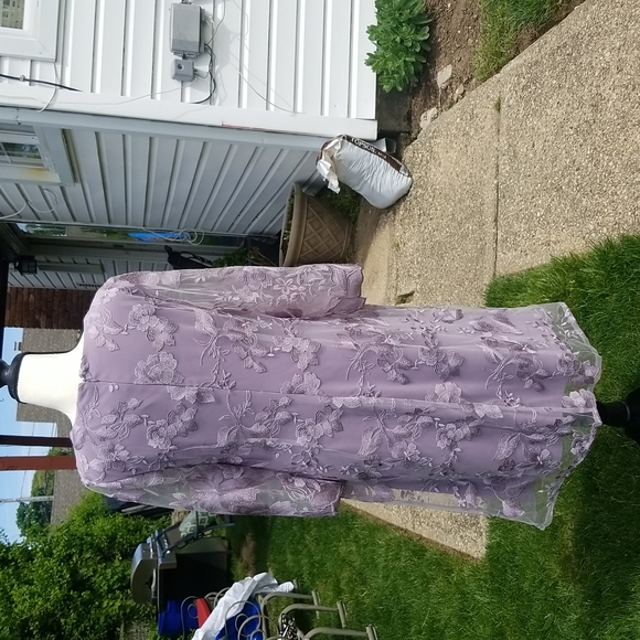 ALEX EVENINGS Embroidered Lace Mock Jacket Cocktail Dress, size 8 - Picture 6 of 15